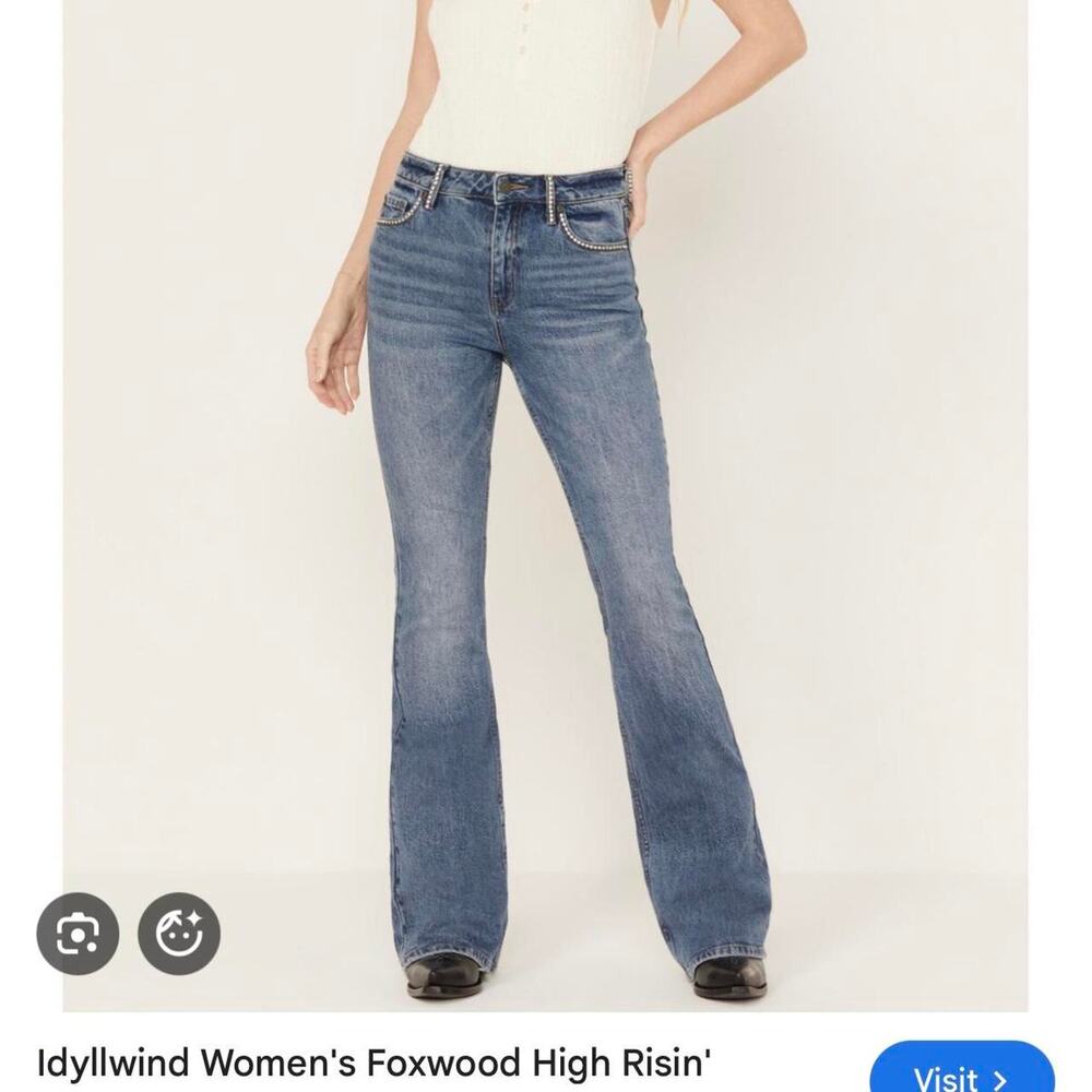 Idyllwind foxwood high rise size 6 rhinestones
